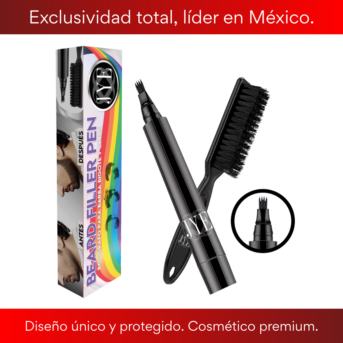 Diseño Exclusivo Kit Bolígrafo para Barba, Bigote y Cejas | Edición Pride