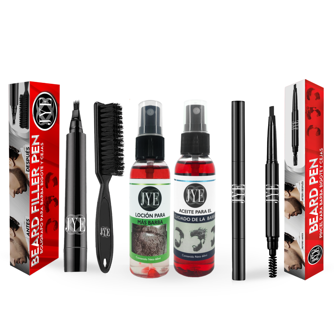 Kit Hombre Alfa B - Bolígrafo + Pincel + Loción Más Barba + Aceite Cuidado de Barba