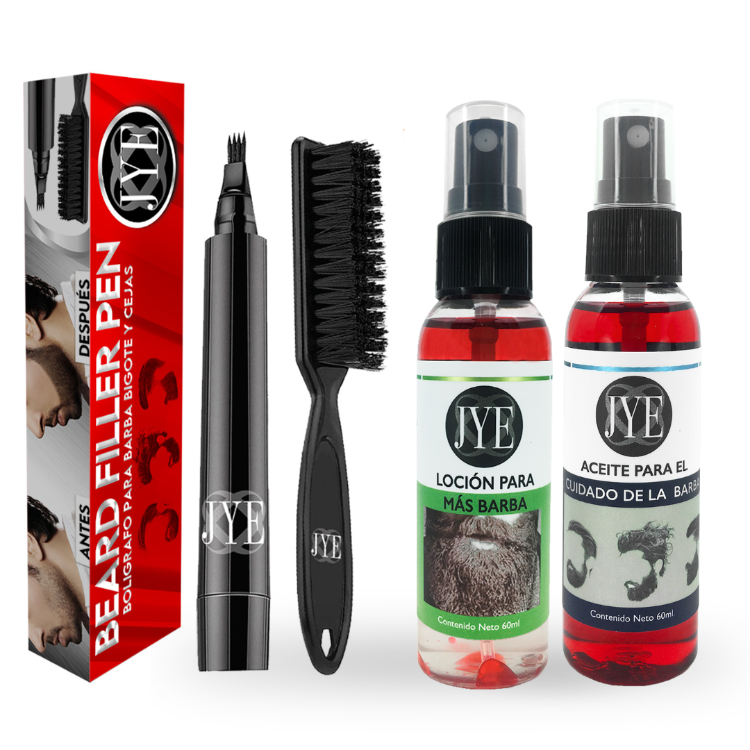 Kit Hombre Alfa - Bolígrafo + Loción Más Barba + Aceite Cuidado de la Barba