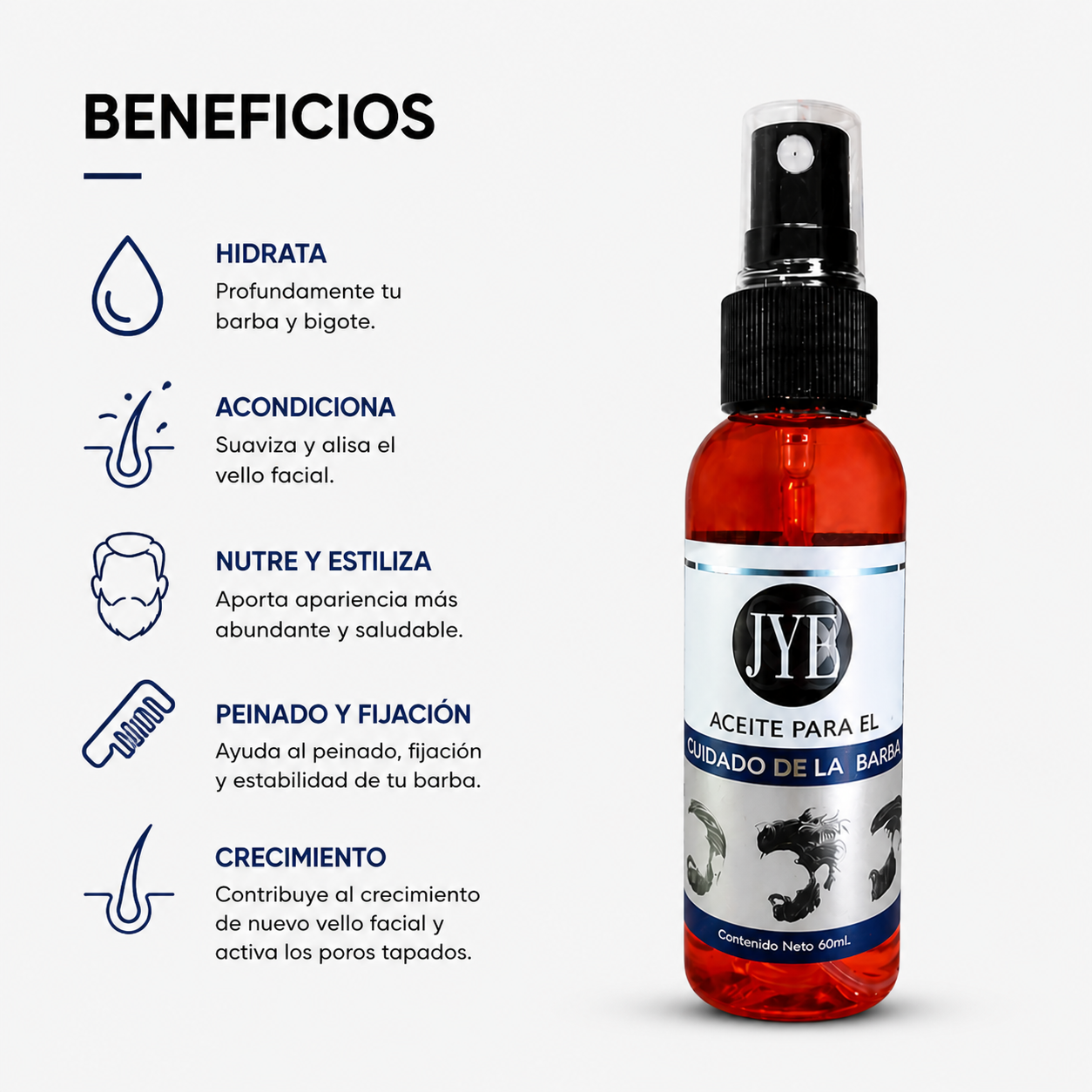 Aceite para el Cuidado de la Barba JYE