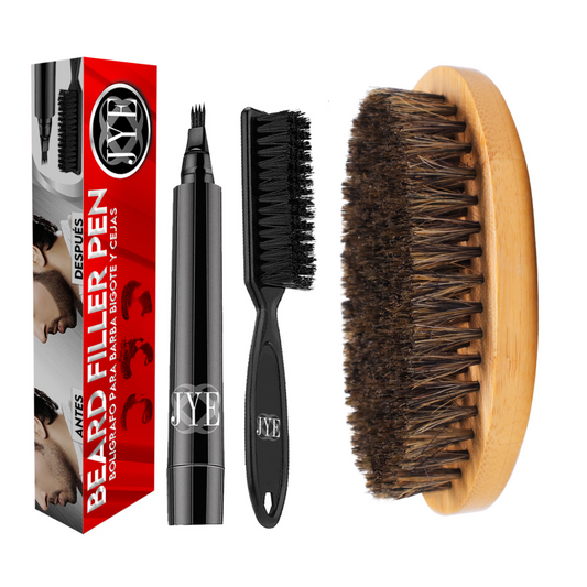 Kit Bolígrafo para Barba + Cepillo Café JYE