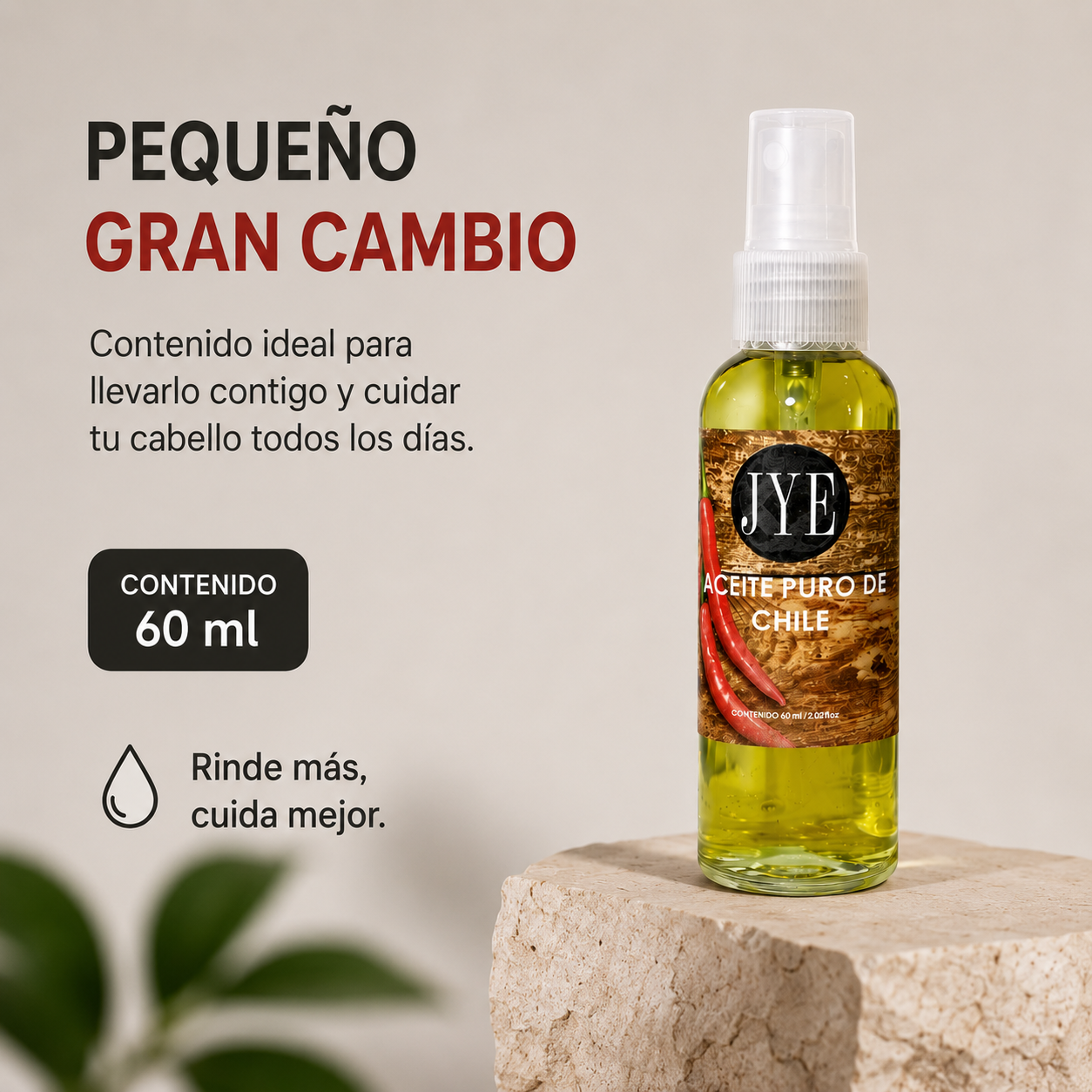 Aceite Puro de Chile Potenciador Extremo De Crecimiento Fórmula De Engrosamiento Y Regeneración