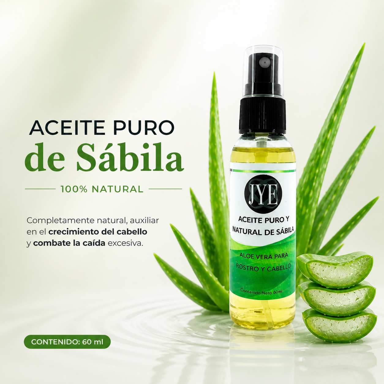 Aceite de Sábila Crecimiento 60 ml JYE – JYE