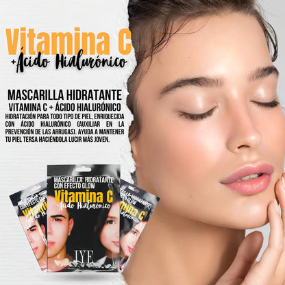 Mascarilla Hidratante con Efecto GLOW. Pack de 50 PZAS