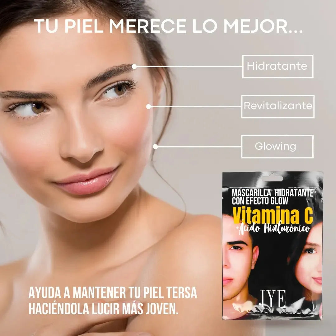 Mascarilla Hidratante con Efecto GLOW. Pack de 50 PZAS