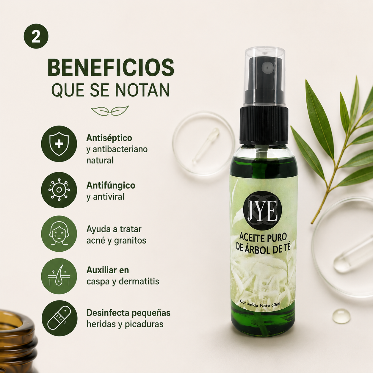 Aceite Puro de Árbol de Té 60 ml