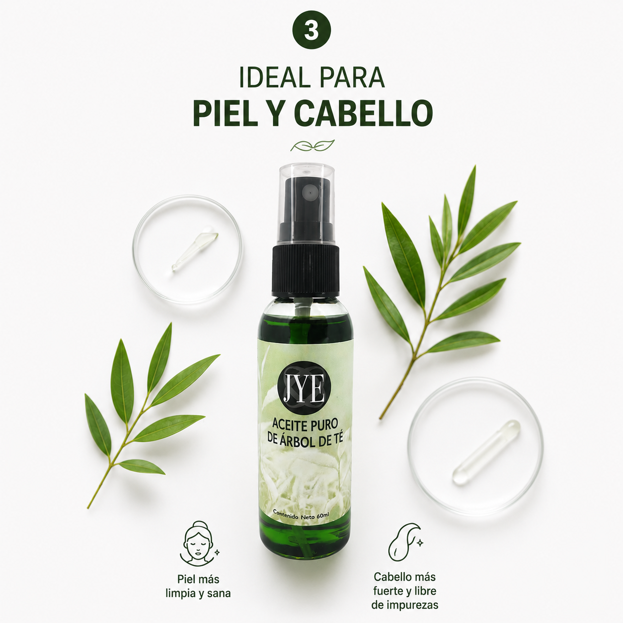 Aceite Puro de Árbol de Té 60 ml