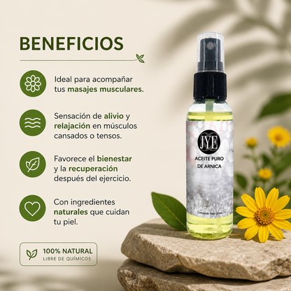 Aceite de Árnica JYE | Masaje Muscular 100% Natural 60ml