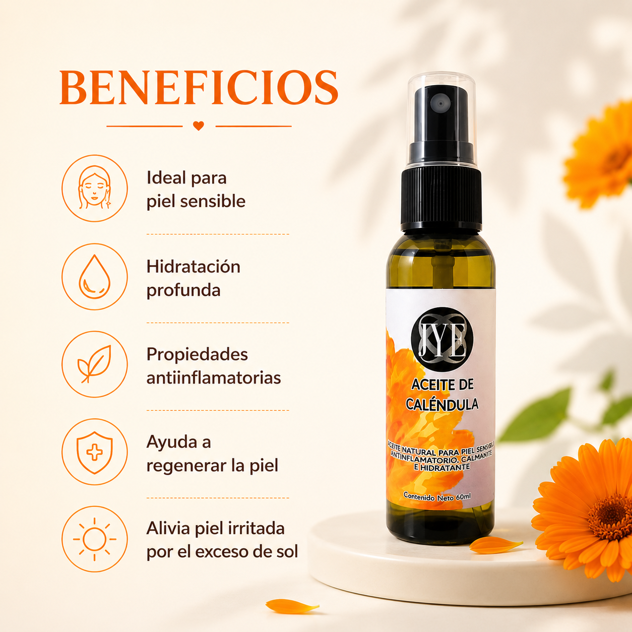 Aceite de Caléndula Calmante 60 ml