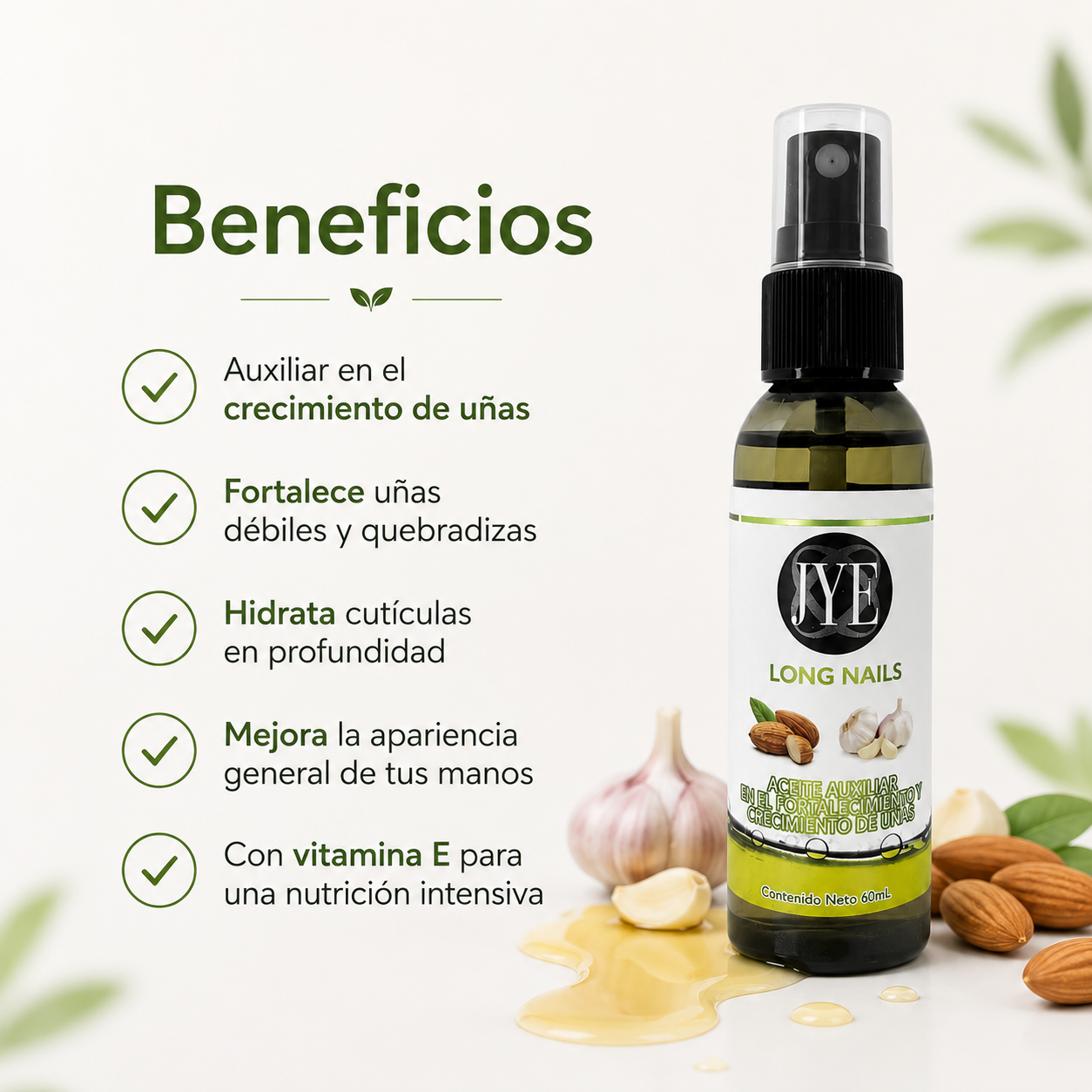 Aceite Long Nails Fortalecedor JYE 60 ml