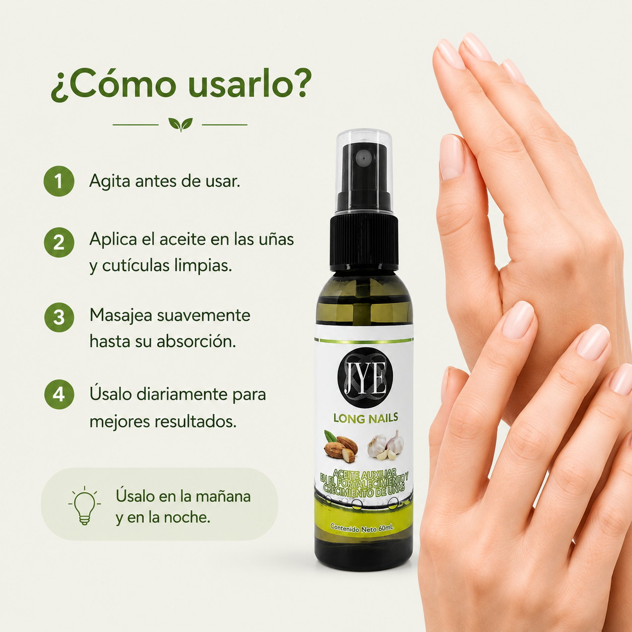 Aceite Long Nails Fortalecedor JYE 60 ml