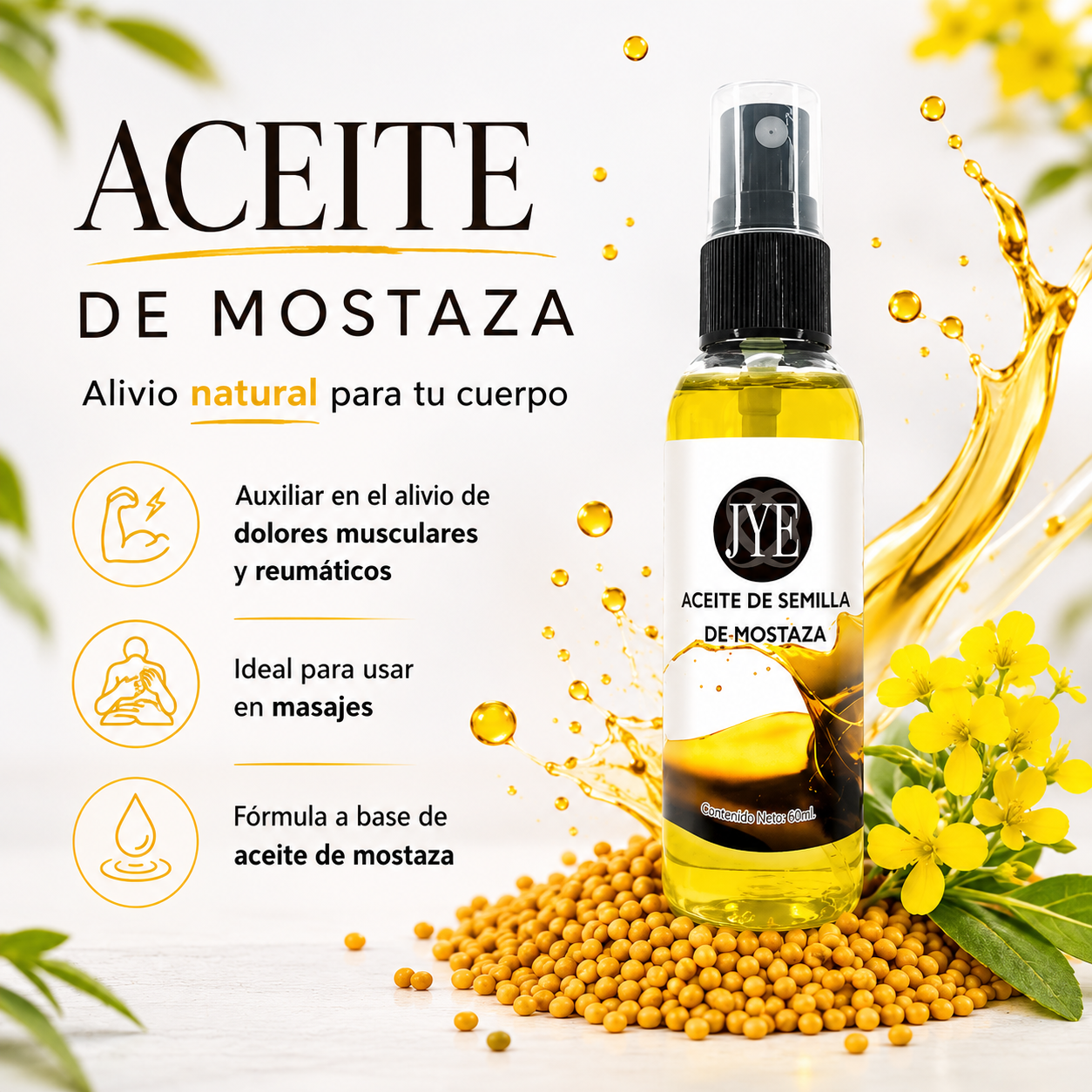 Aceite de Semilla de Mostaza 60 ml