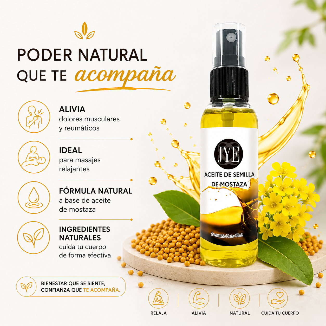 Aceite de Semilla de Mostaza 60 ml