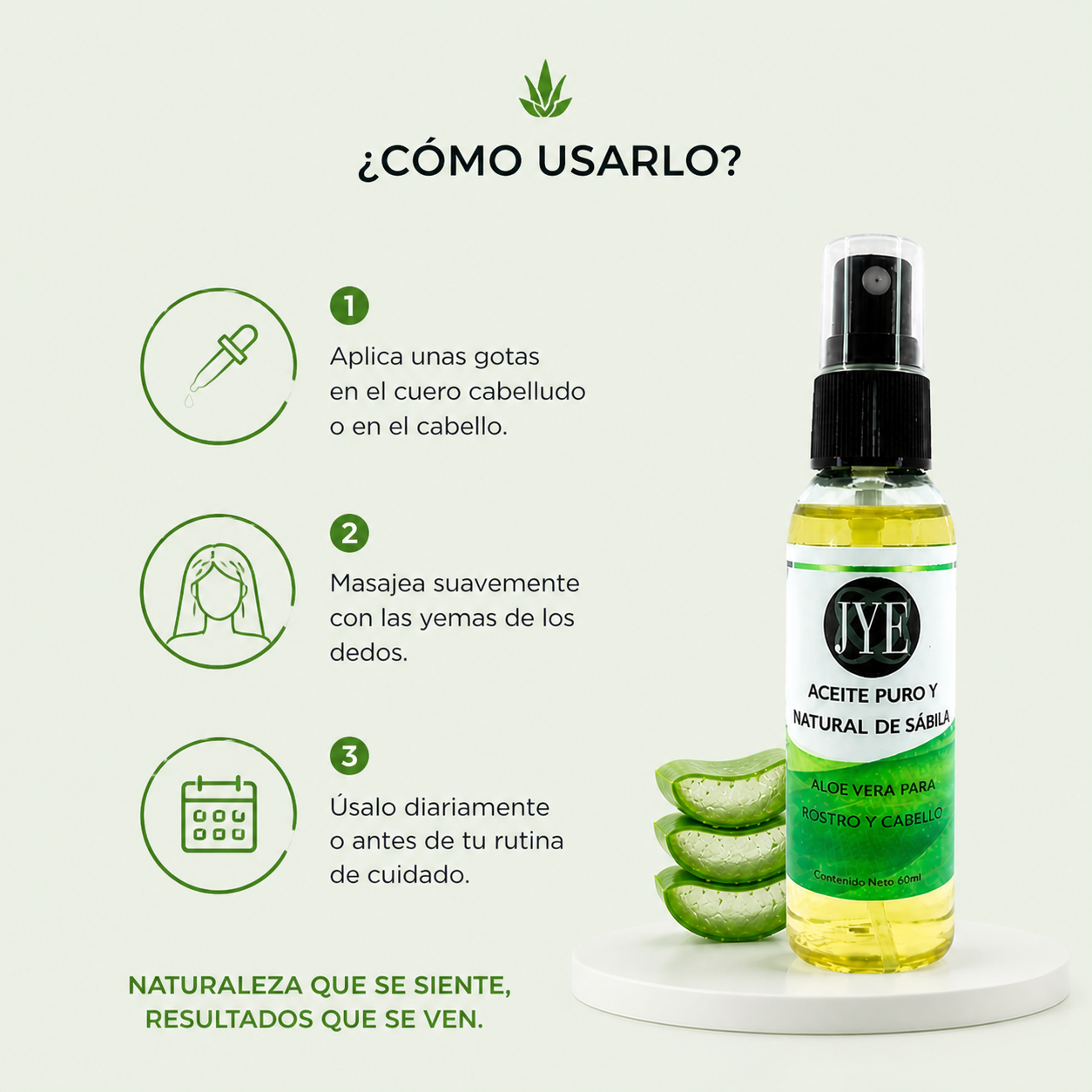Aceite de Sábila Crecimiento 60 ml JYE